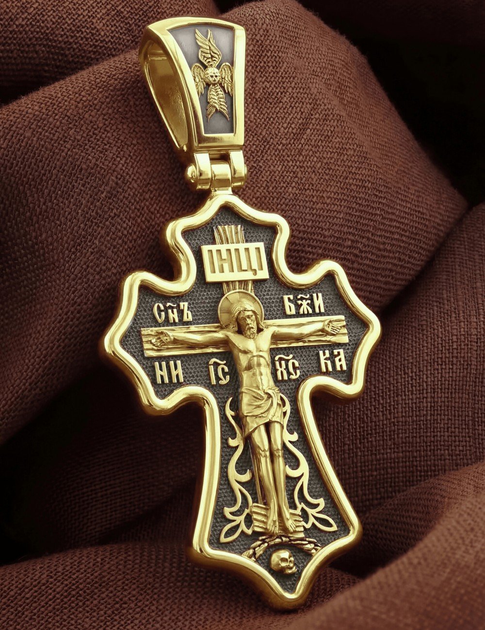 Крест из лимонного золота