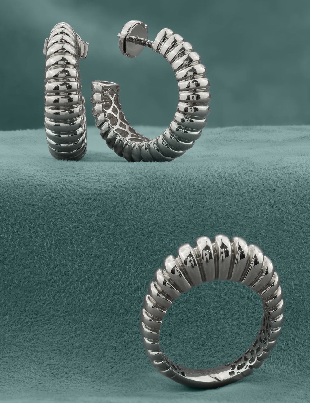 Серьги из белого золота