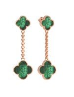 Серьги из золота c малахитом