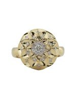 Кольцо из лимонного золота c бриллиантами