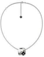 Колье из белого золота c бриллиантами и ониксом