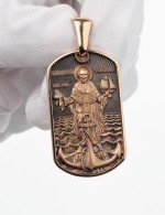 Образок из золота c эмалью