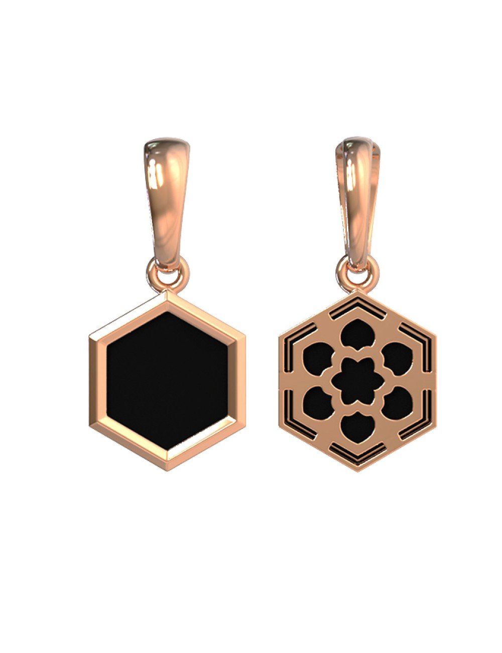 Подвеска из золота c ониксом