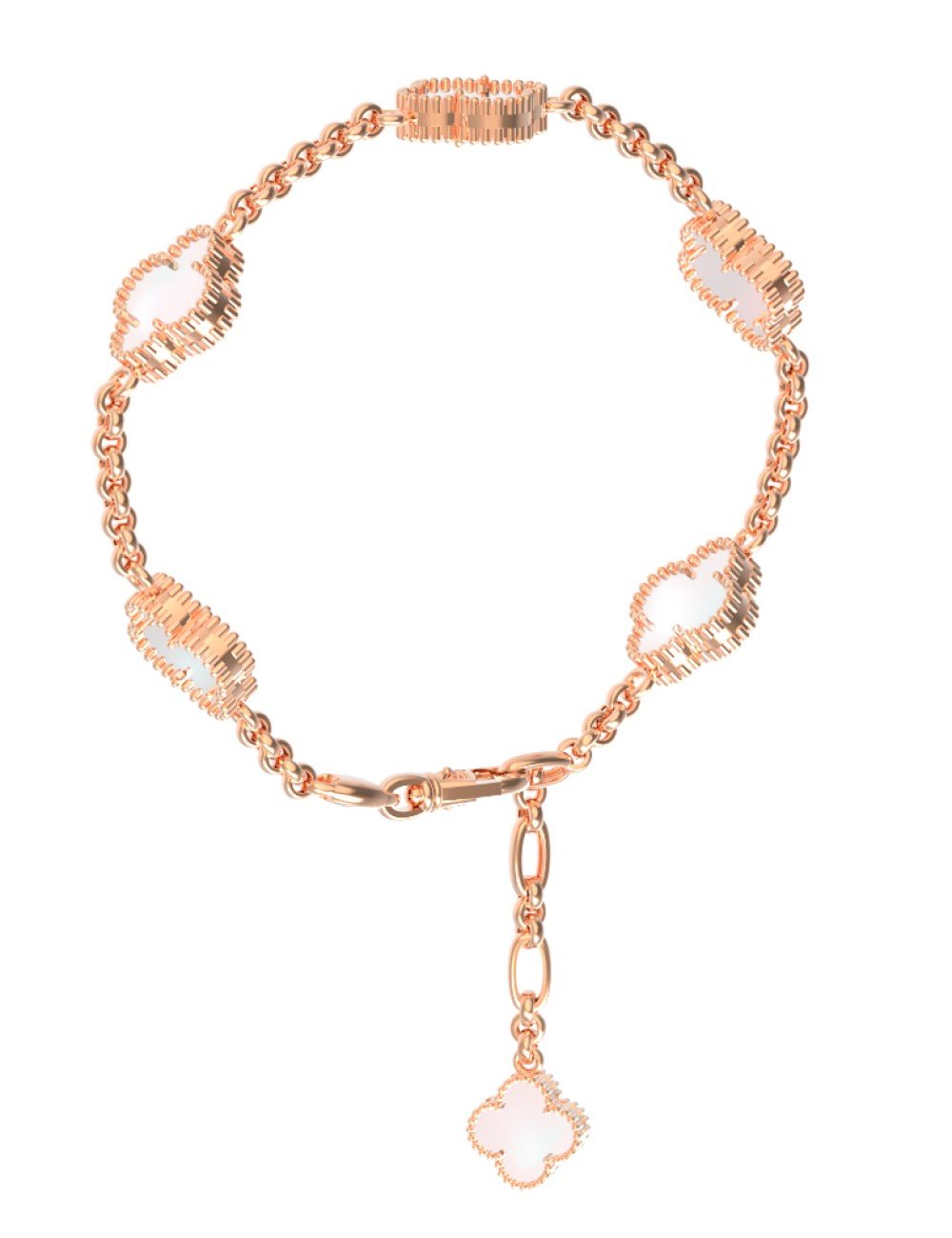 Браслет из золота c перламутром