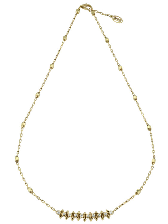 Колье из лимонного золота 585 пробы c бриллиантами