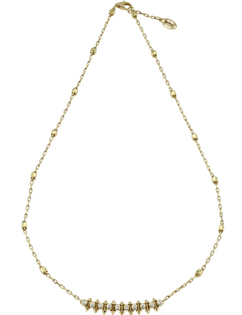 Колье из лимонного золота c бриллиантами