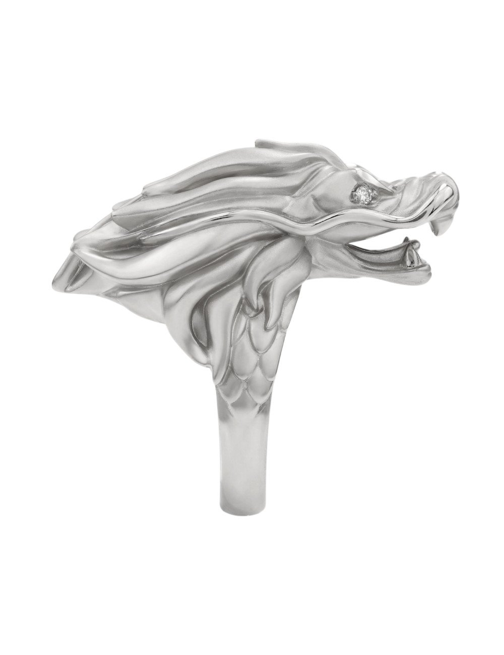 Кольцо из белого золота c бриллиантами