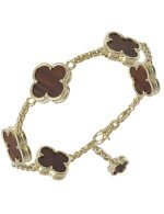 Браслет из лимонного золота c тигровым глазом