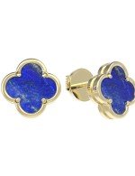 Серьги из лимонного золота c лазуритом