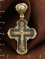 Крест из лимонного золота