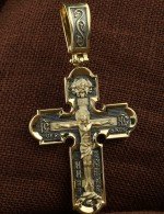 Крест из лимонного золота