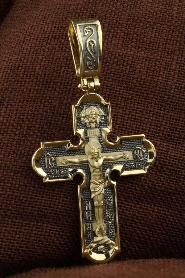 Крест из лимонного золота