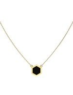 Колье из лимонного золота c ониксом