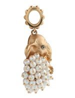 Подвеска из золота c эмалью и жемчугом