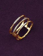 Кольцо из лимонного золота c бриллиантами