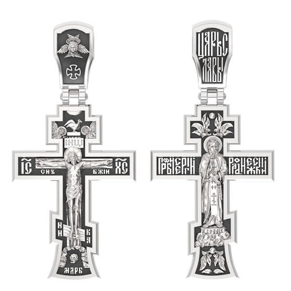 Крест из белого золота 585 пробы