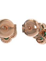 Серьги из золота c бриллиантами и изумрудом