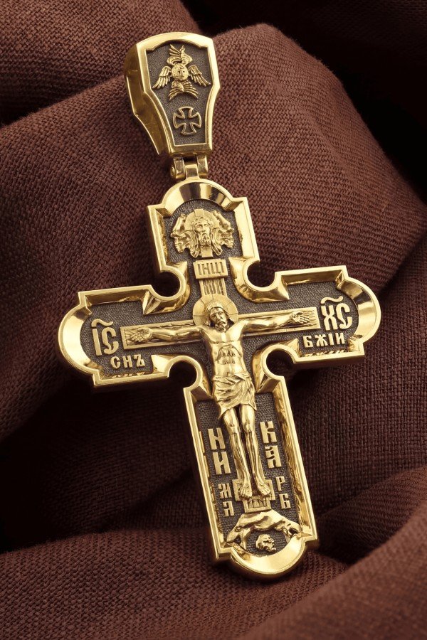 Крест из лимонного золота