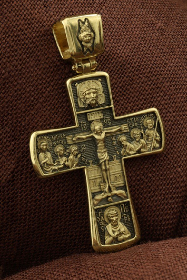 Крест из лимонного золота