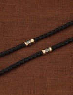 Шнурок шёлковый из золота c шёлковым шнурком