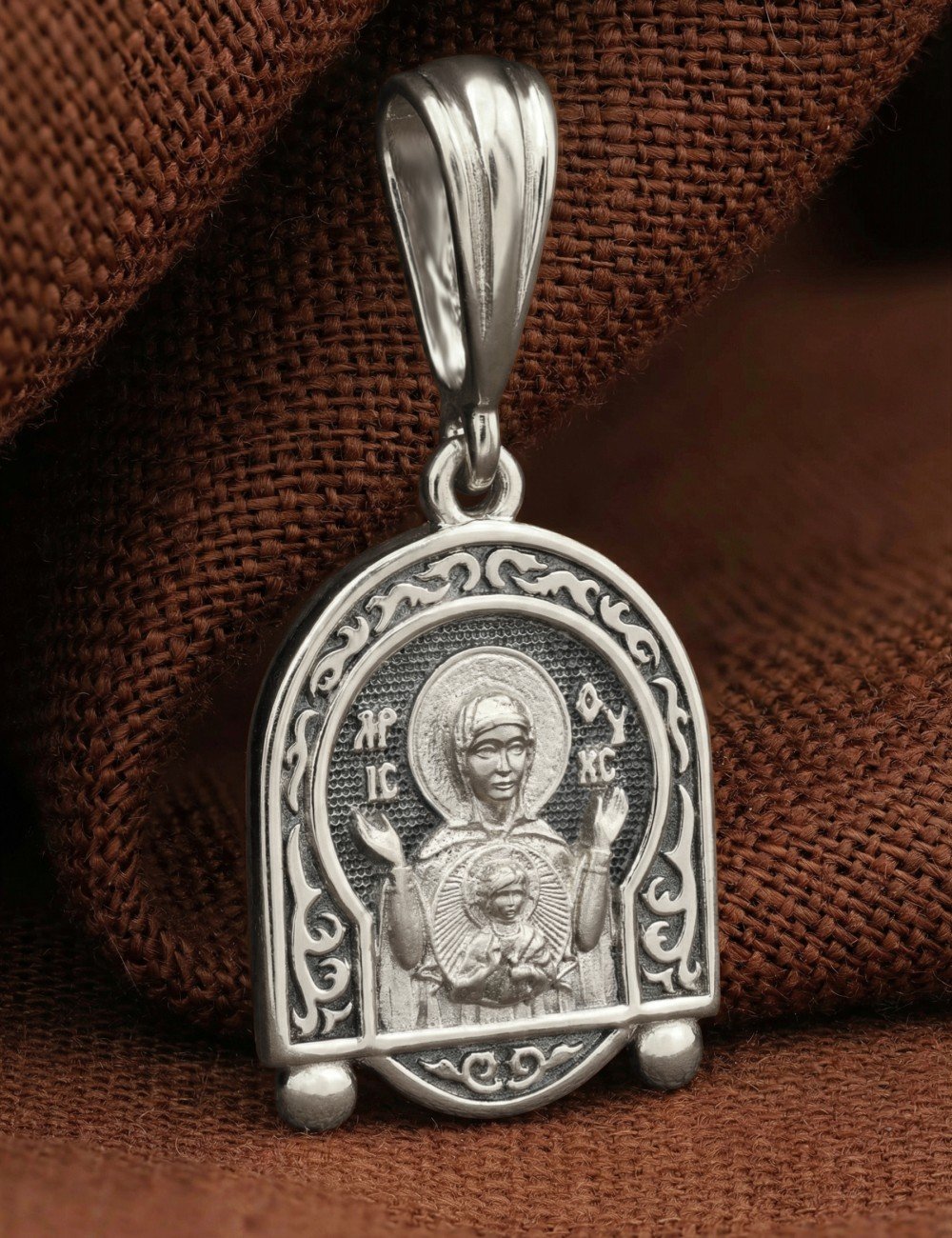 Образок из белого золота