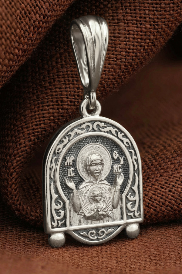 Образок из белого золота 585 пробы