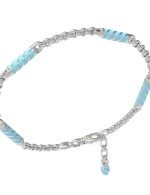 Браслет из белого золота c эмалью