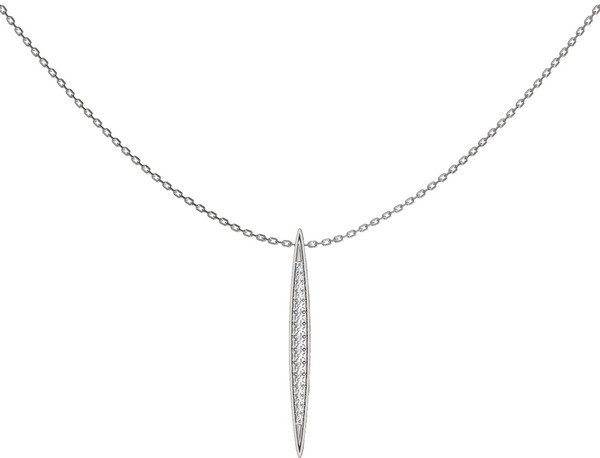 Колье из белого золота 585 пробы c бриллиантами