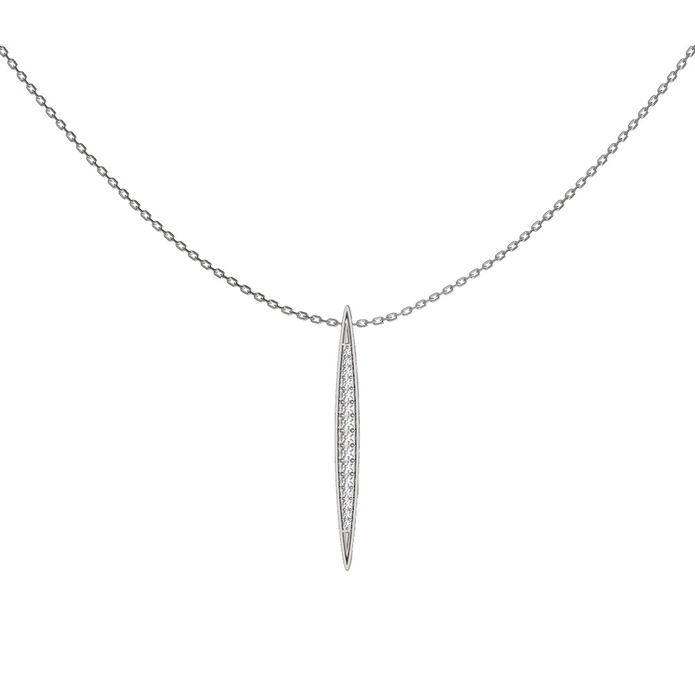 Колье из белого золота 585 пробы c бриллиантами