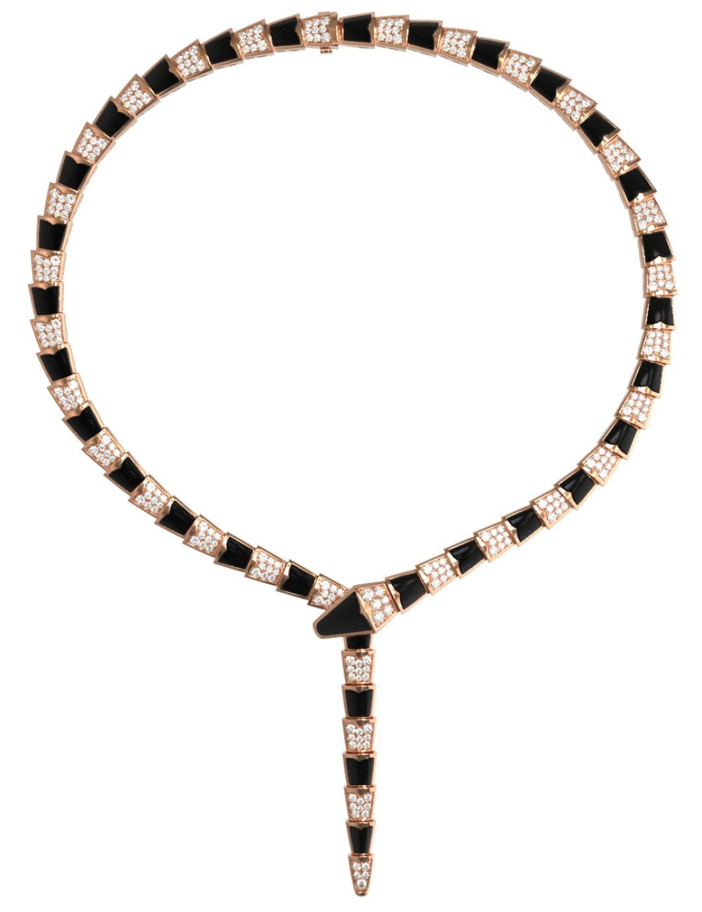 Колье из золота c бриллиантами и ониксом