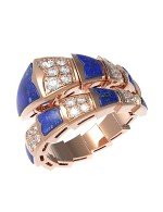 Кольцо из золота c бриллиантами и лазуритом