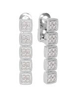 Серьги из белого золота c бриллиантами