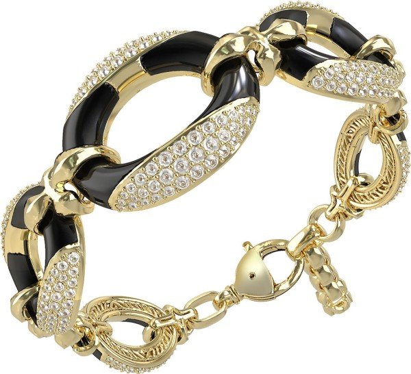 Браслет из лимонного золота c бриллиантами и ониксом