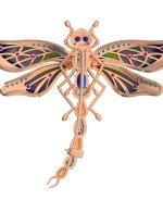 Брошь из золота c фианитом, рубином, сапфиром и эмалью