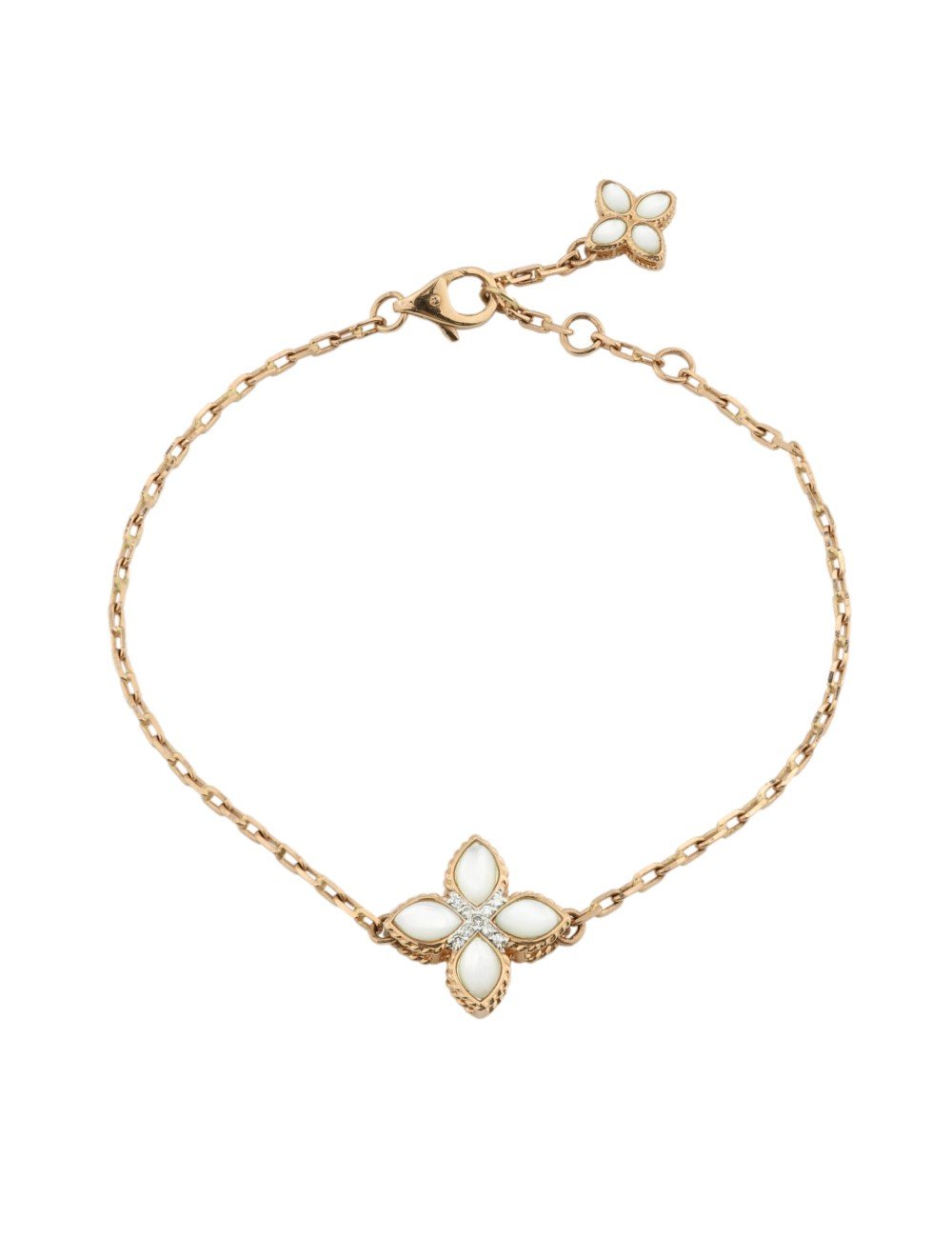 Браслет из золота c бриллиантами и перламутром