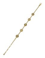 Браслет из лимонного золота c бриллиантами, ониксом и перламутром