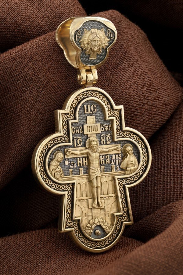 Крест из лимонного золота