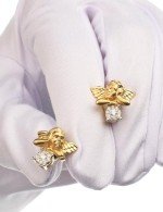 Серьги из лимонного золота c бриллиантами