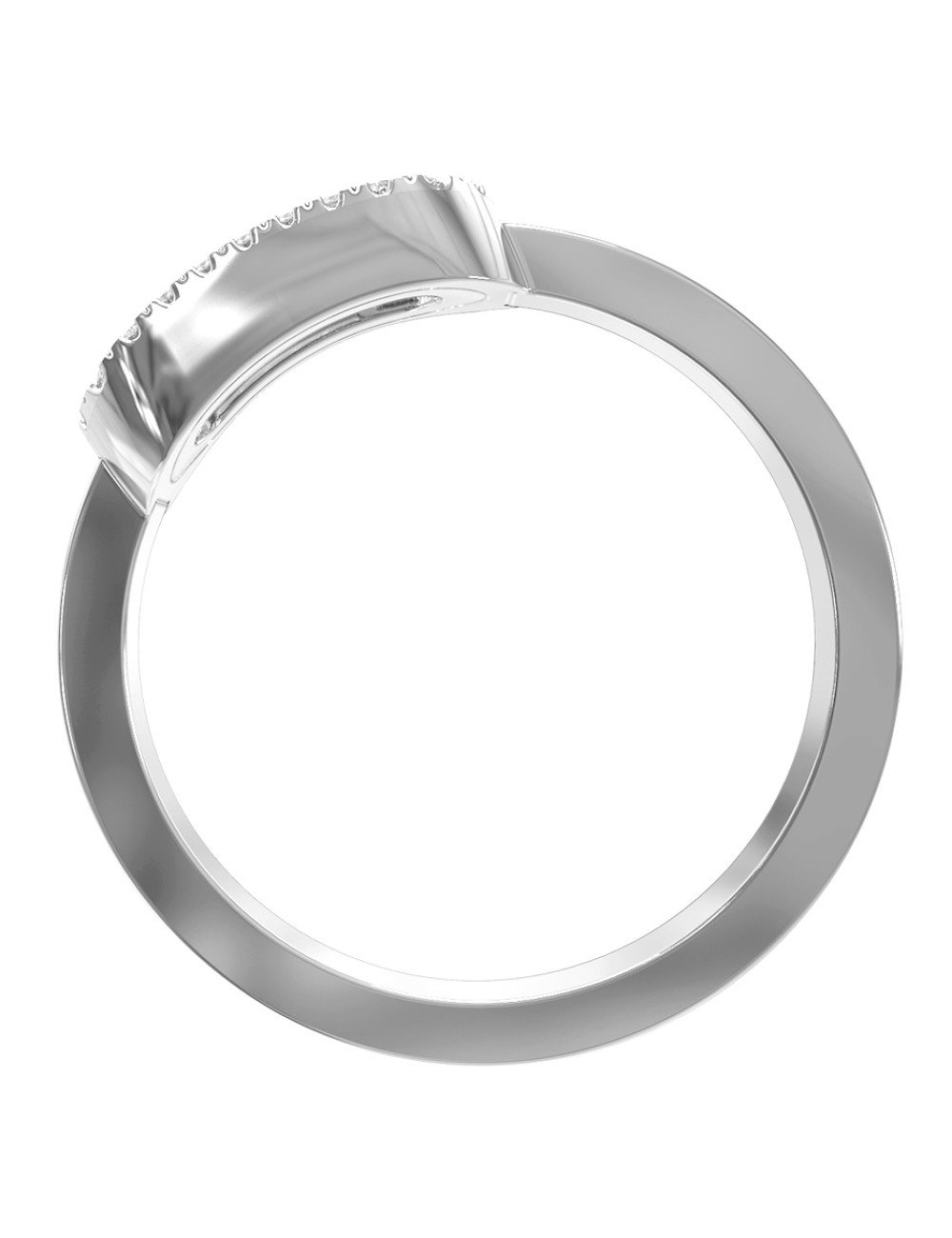 Кольцо из белого золота c бриллиантами