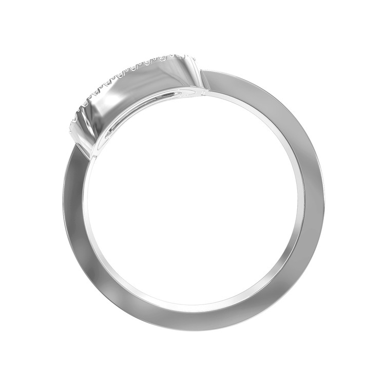 Кольцо из белого золота 585 пробы c бриллиантами