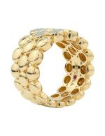 Кольцо из лимонного золота c бриллиантами и рубином