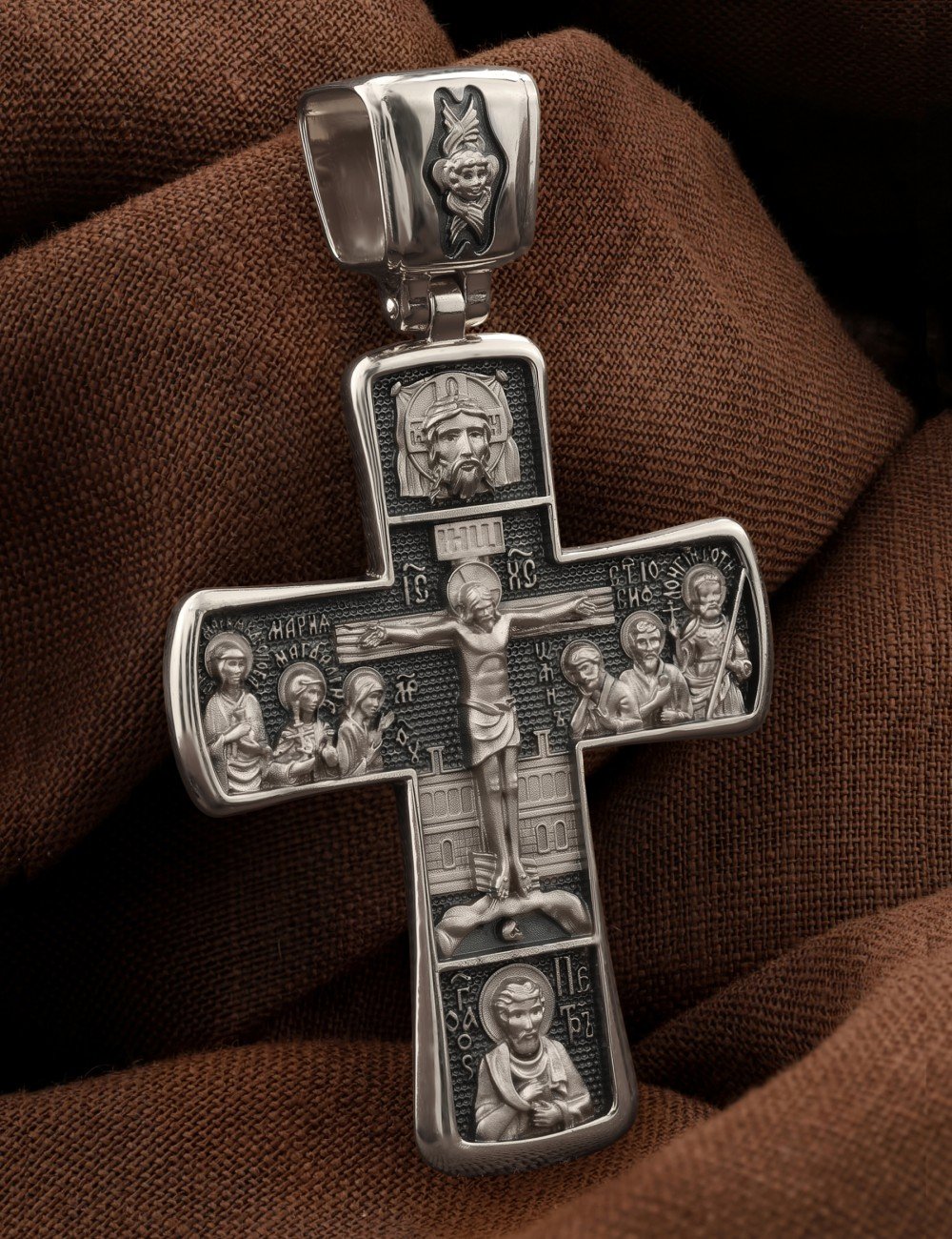 Крест из белого золота