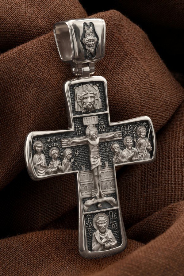 Крест из белого золота