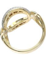 Кольцо из лимонного золота c бриллиантами