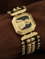 Браслет из лимонного золота c ониксом