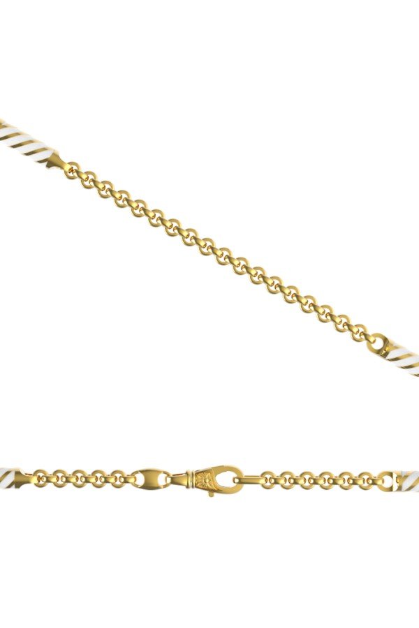 Цепь из лимонного золота c эмалью