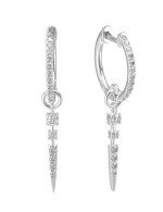 Серьги из белого золота c бриллиантами