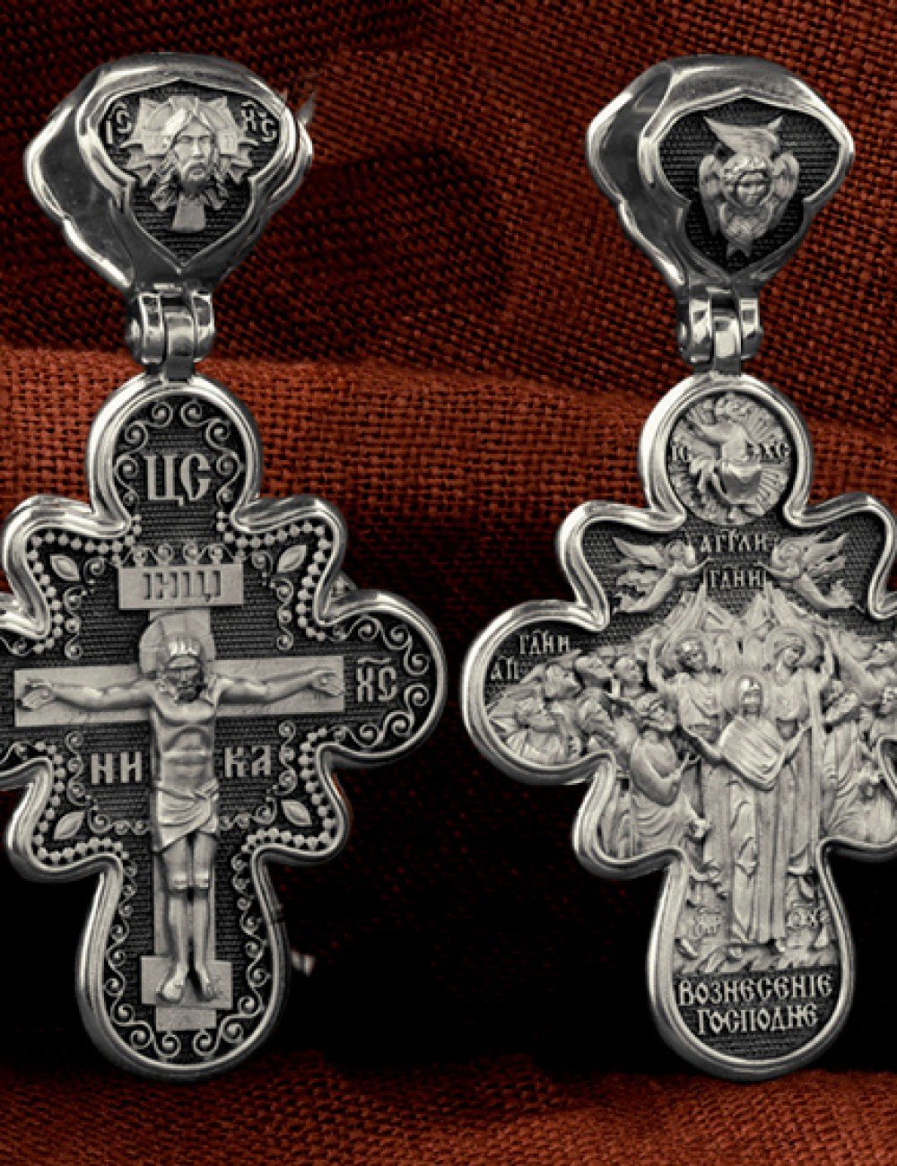 Крест из белого золота