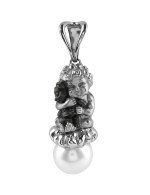 Подвеска из белого золота c жемчугом