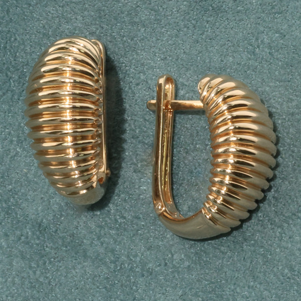 Серьги из красного золота 585 пробы